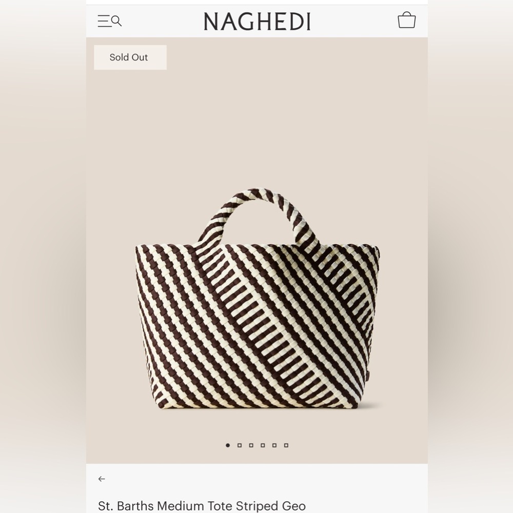 Naghedi St. Barths Medium Tote Striped Geo - Picture 3 of 7
